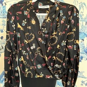 Amanda Uprichard Top with Multiple Print